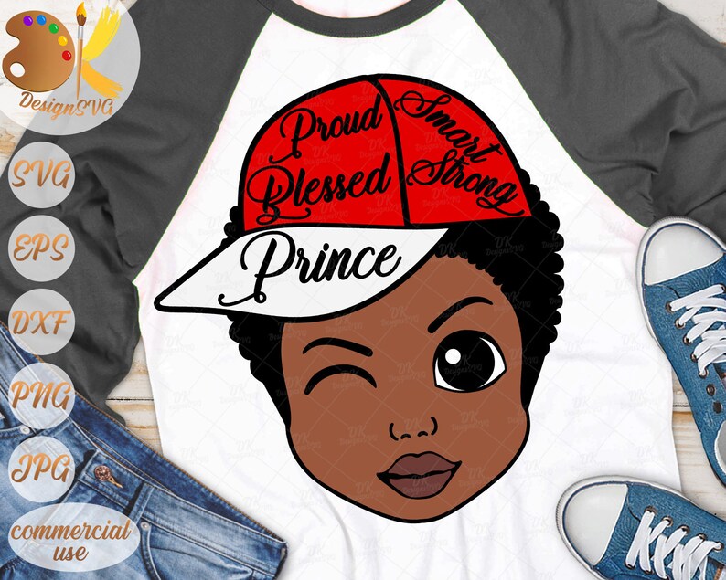 Download Black Boy with Words SVG Boy with Cap SVG Cute Afro Boy | Etsy