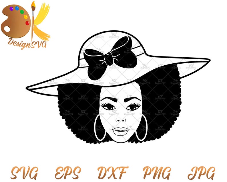 Download Black Woman SVG Afro Woman With Hat SVG Fashion SVG Afro ...