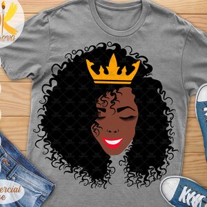 Black Queen SVG | Afro Woman SVG | Strong Black Woman SVG | Confident Svg | Cricut File