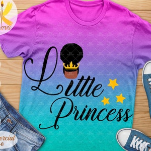 アフロの小さなプリンセス SVG | 黒人の女の子 SVG | 王冠をつけたアフロの女の子 SVG | かわいい黒人の赤ちゃんの女の子 SVG | Cricut ファイル