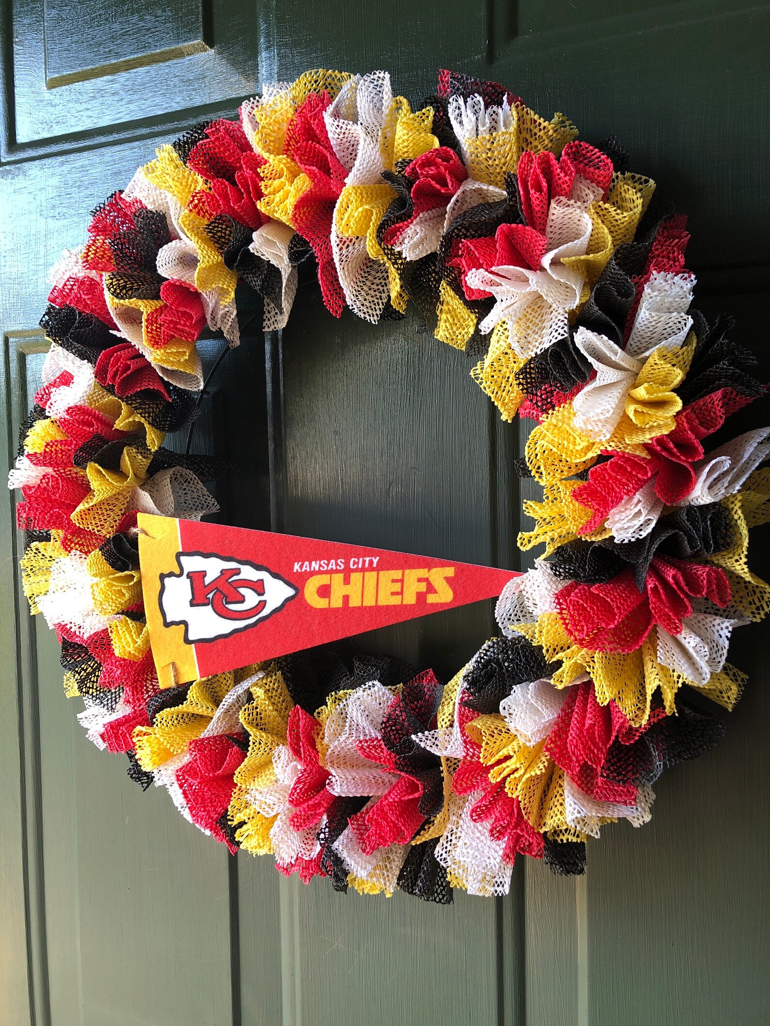 Chiefs Wreath Kansas City Chiefs Wreath Etsy