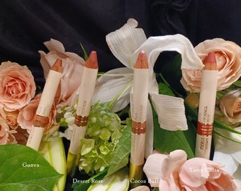 Merle Norman Luxiva Cosmetics Lip Color and Lip Pencil Liner Combo Duo 2-in-1