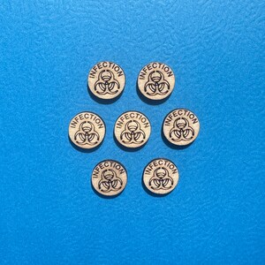 MTG Infection Counters - Magic the Gathering Counters - custom wood laser cut counters