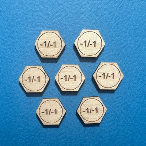 MTG -1/-1 - Magic the Gathering Counters - custom wood laser cut counters