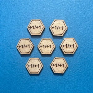 MTG +1/+1 - Magic the Gathering Counters - custom wood laser cut counters