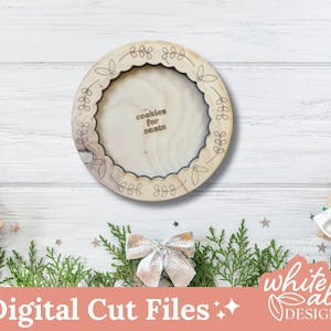 Kekse für Santa | Nikolaus Tablett | Weihnachtsgeschenk | Weihnachtsdekor | Digitale Laserdatei | SVG-PDF