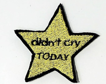 Gold Star Patch, Pinback button, Mental health patches, Iron On patch, Sew On, Pin on patch, birthday gift, friend gift, teenager gift