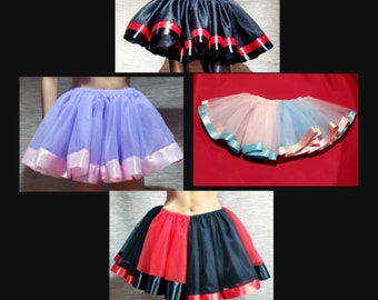 Custom Adult Size Tutu, Small to Plus size, Ribbon Trim, mommy and me, Ester skirt, costume Party, fairy festival, Cake Smash, 5k Race tutu