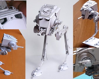 Exclusive! AT-ST star wars papercraft, papercraft, rpg, papermodel, DIY, scout walker, low poly, pdf Papercraft, at-st, pdf papermodel