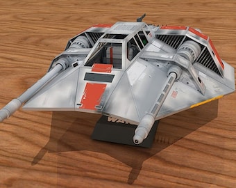T-47 Snowspeeder Papercraft Model: Star Wars DIY Project (PDF)