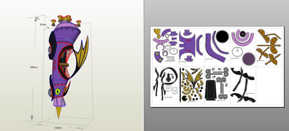 Wacky Races Papercraft Dick Dastardly - Wacky Races - Hanna Barbera - Mean Machine ...