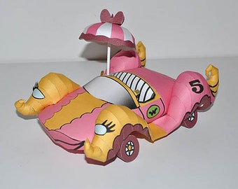 Penelope Pitstop Compact Pussycat Car Papercraft (PDF)