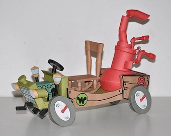 Arkansas Chug-A-Bug Papercraft: Wacky Races DIY Car (PDF)