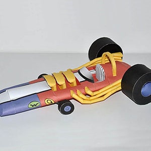 Wacky Races - Turbo Terrific - papercraft - PDF - DIY - hanna barbera - Dick Dastardly - Muttley - Penelope Pitstop - cartoon - pdo