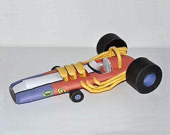 Wacky Races Turbo Terrific Papercraft: DIY Cartoon Car (PDF)