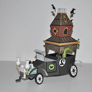 Wacky Races - Creepy Coupe - papercraft - PDF - DIY - hanna barbera - Dick Dastardly - Muttley - Penelope Pitstop - cartoon - pdo - pepakura