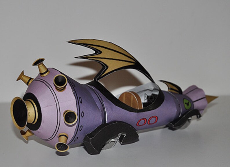 Wacky Races Papercraft Dick Dastardly - Wacky Races - Hanna Barbera - Mean Machine ...