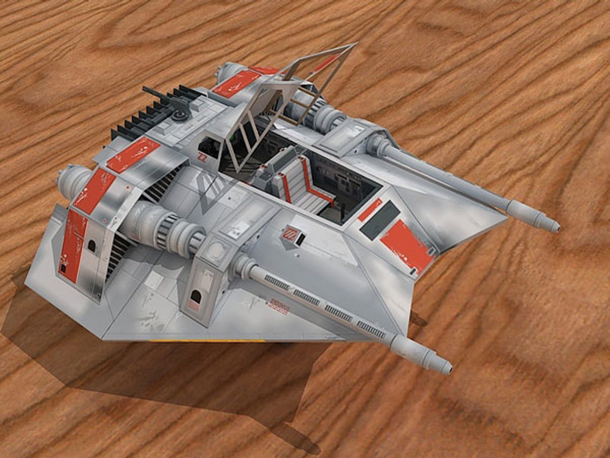 T-47 Snowspeeder Papercraft Model: Star Wars DIY Project (PDF) - Etsy
