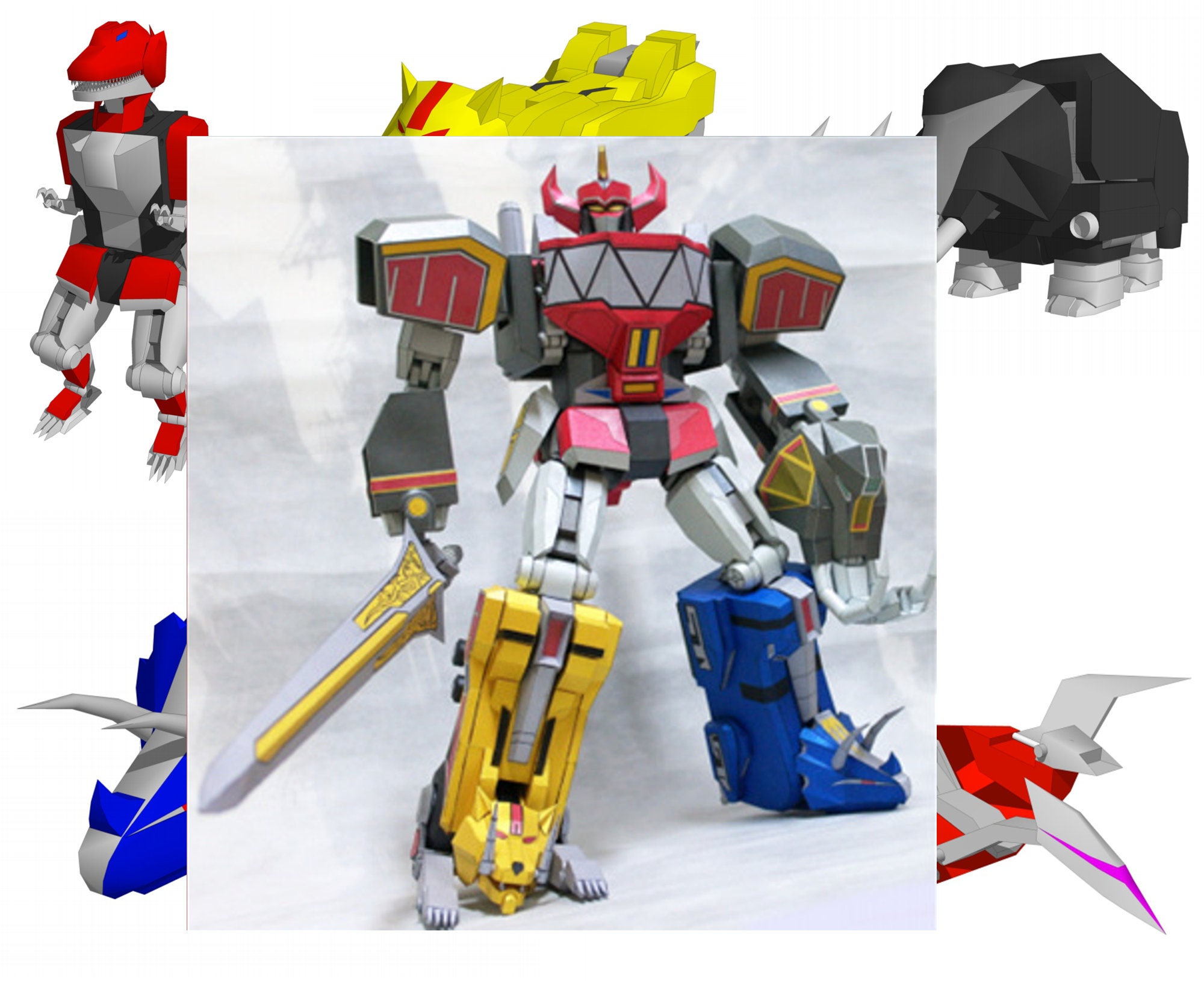 Wall Art Print Megazord in japan, Gifts & Merchandise