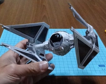 TIE Interceptor Papercraft Model: Star Wars DIY (PDF)