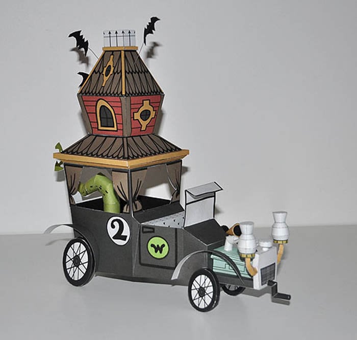 Wacky Races Creepy Coupe papercraft PDF DIY hanna | Etsy España