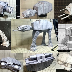 ¡Exclusivo! AT-AT Snow Walker, Star Wars, Darth Vader, papercraft, papermodel, DIY, Snow Walker, baja poli, pdf, at-at, rpg, pdf