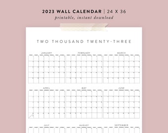 Printable 2023 Wall Calendar | 24x36 Poster