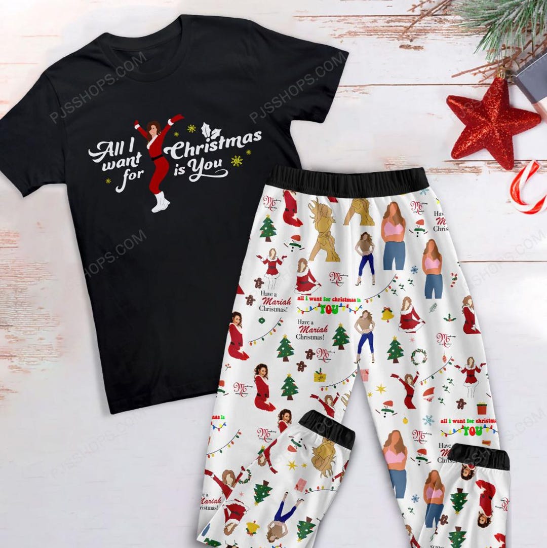 Mariah Carey Pajamas Set, Personalized Family Pajamas, Family Christmas