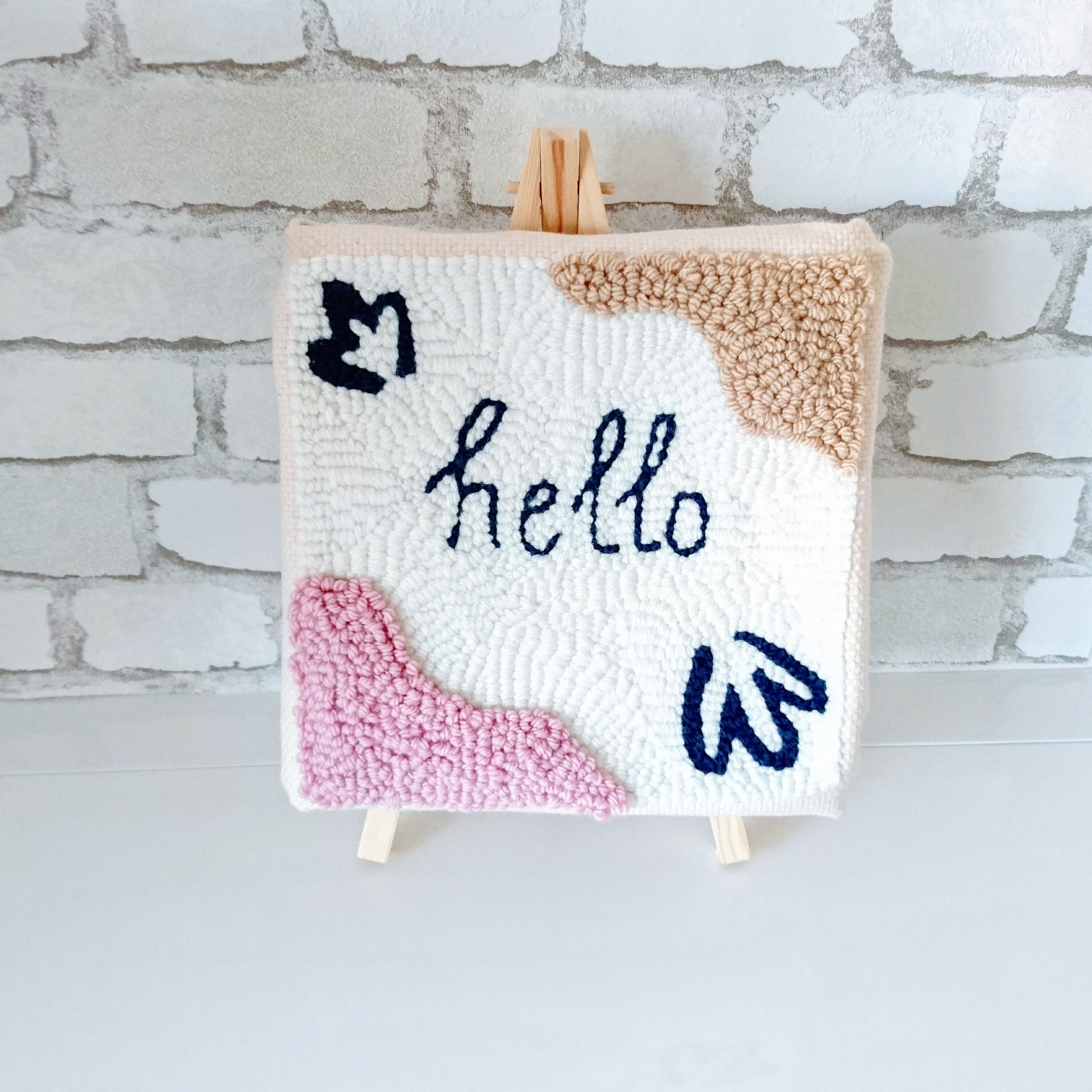 Cadre Home Decor en Punch Needle