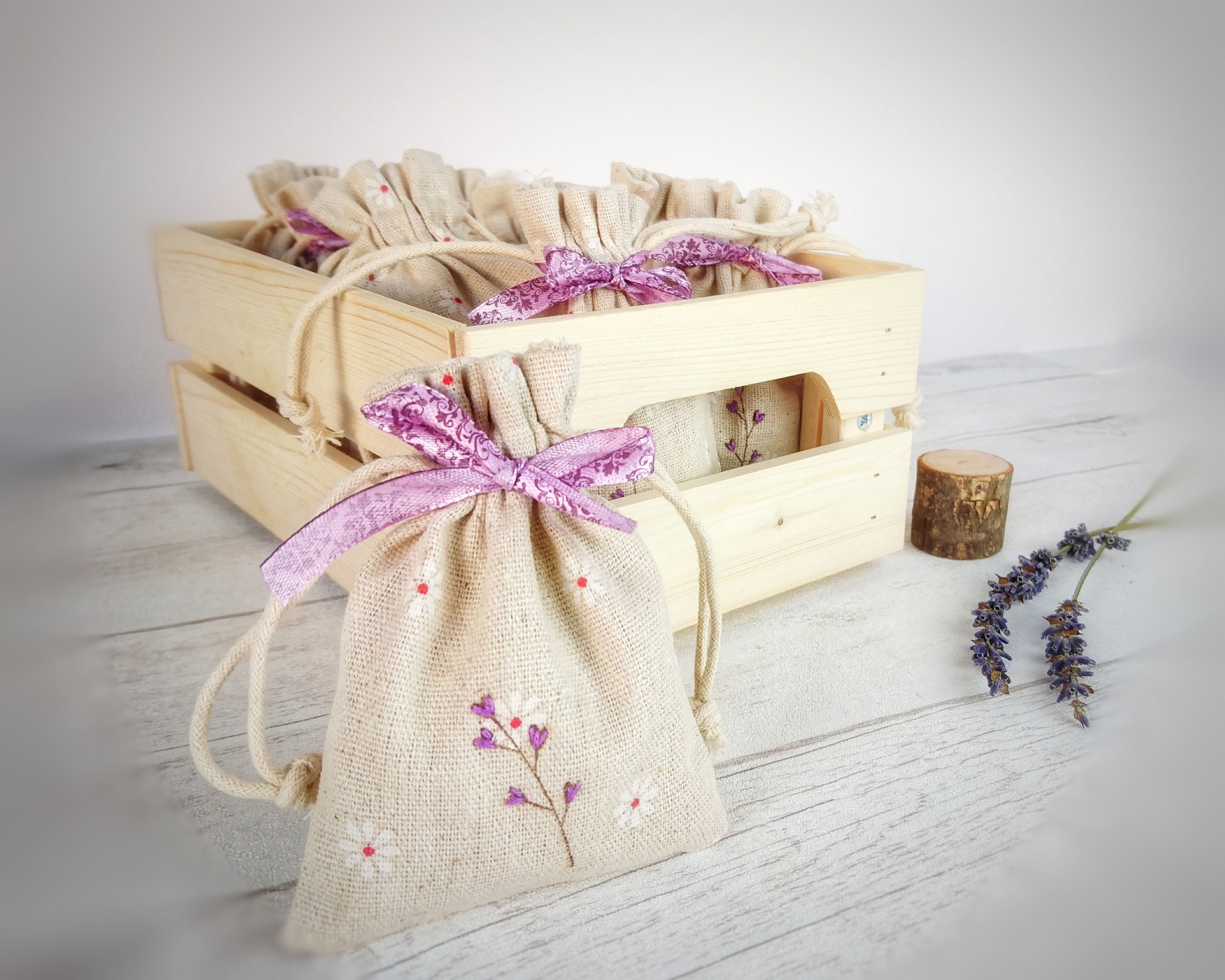 Sachet en Jute Parfumé Aux Fleurs de Lavande Bio