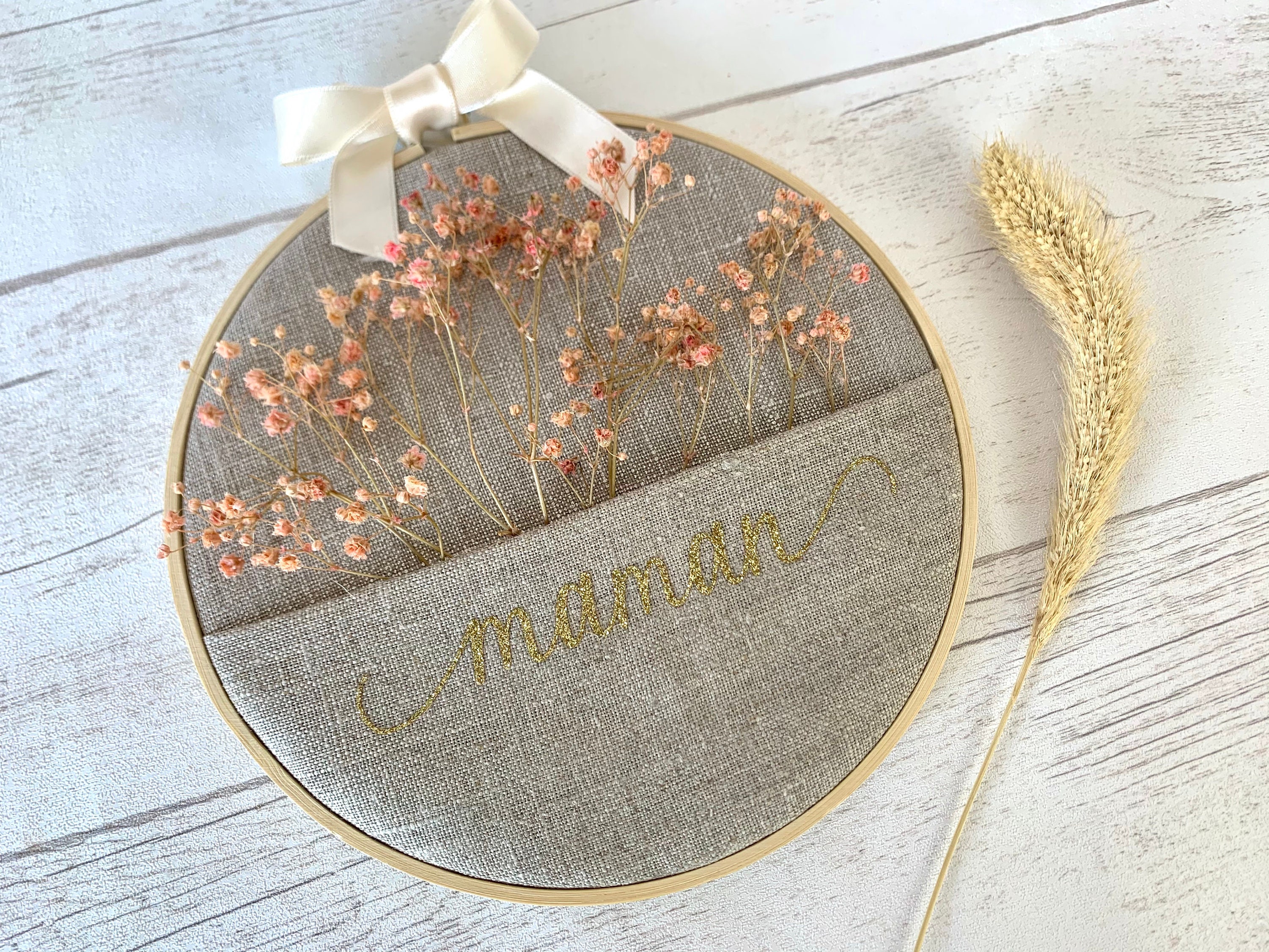 Cadre Déco Personnalisé avec Fleurs Séchées