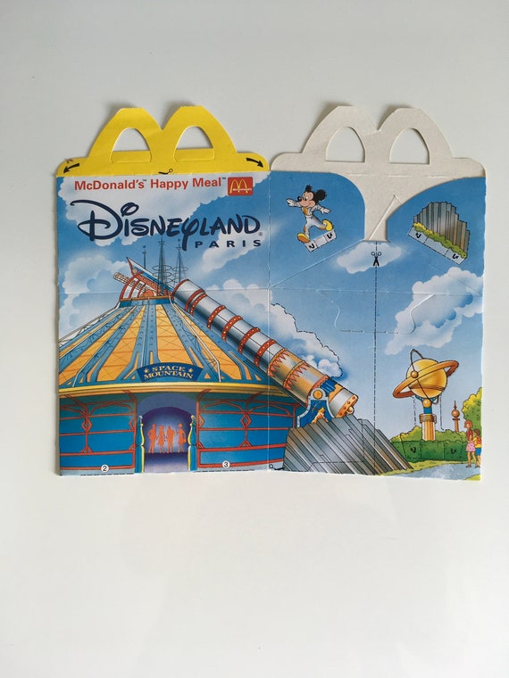 Vintage Box Happy Meal Macdonald's 1996 Disneyland Paris Space