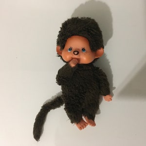 Original Sekiguchi Monchhichi Kiki le vrai 19 cm fille couette