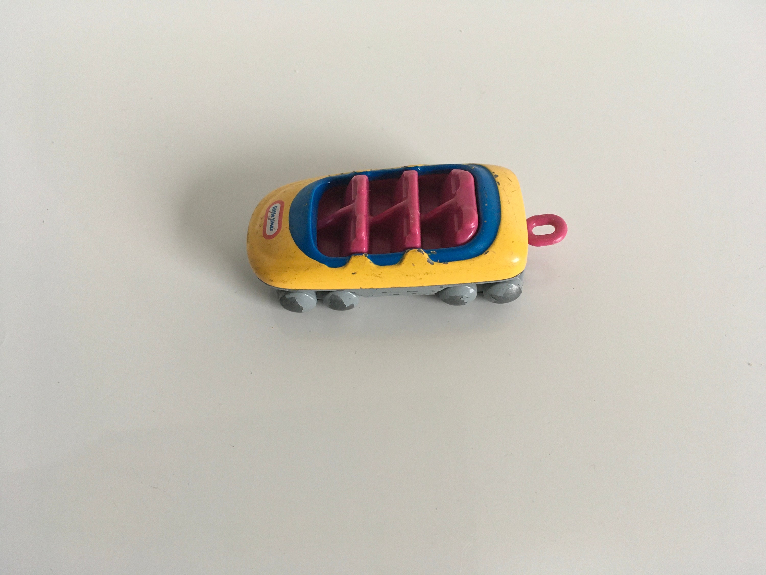 Little Tikes Matchbox Car Roller Coaster Purple Chairs Yellow Ride