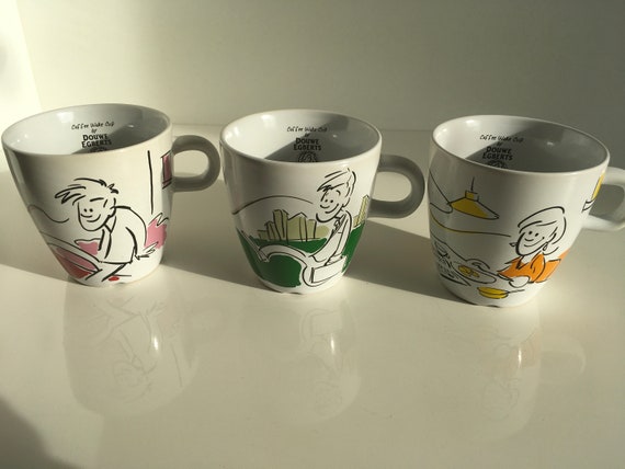 Mijnenveld Bovenstaande tobben Set of 3 Mug/cup Douwe Egberts Coffee Wake up Collector Very - Etsy Finland