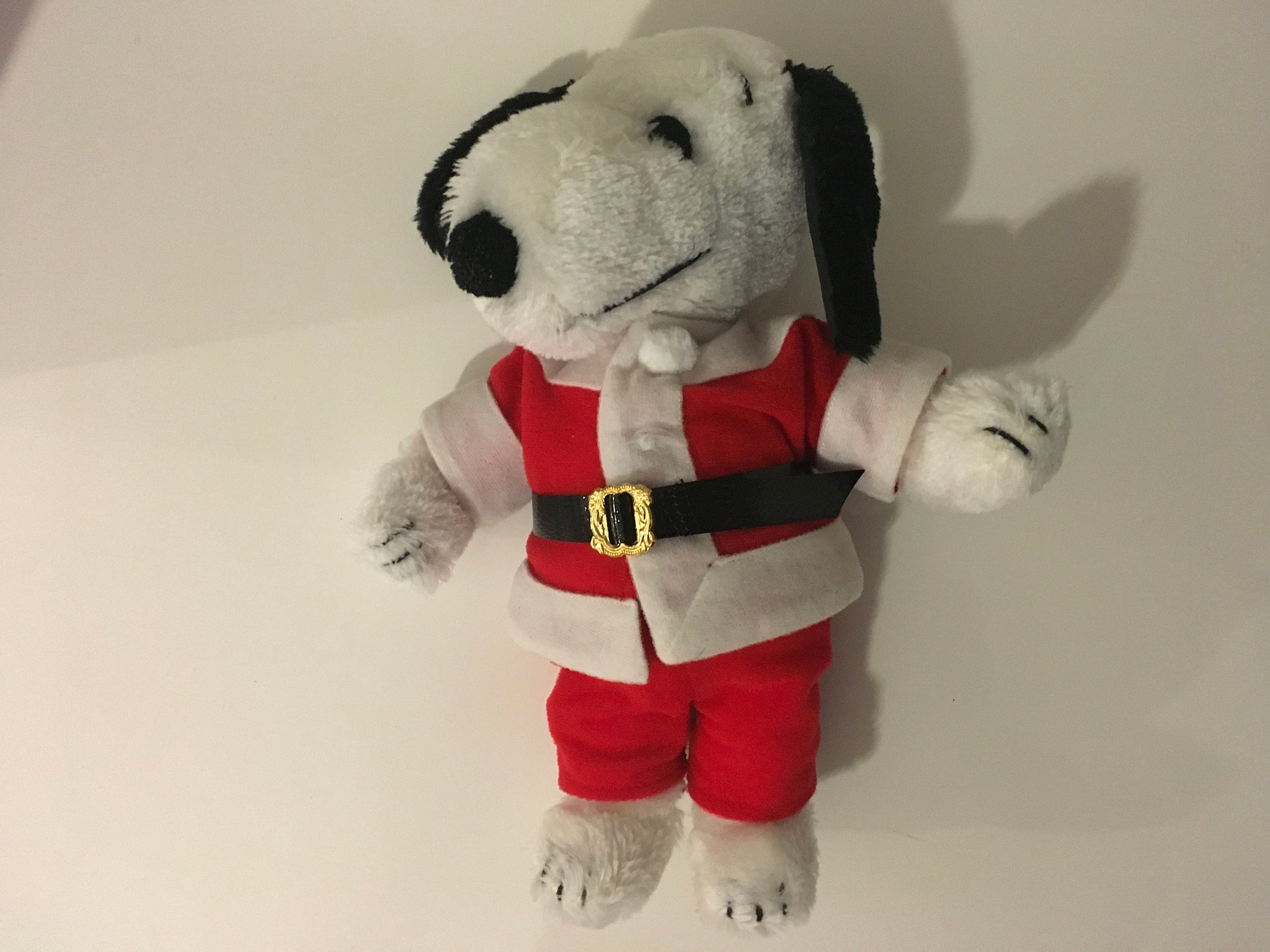 Perro de peluche UNITED FEATURE Peanuts Snoopy blanco negro vintage 1968 30  cm