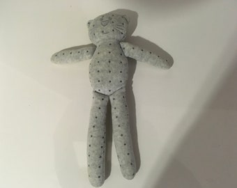 Peluche bébé doudou chat étoiles gris bout’ chou Monoprix très bon état 28 cm très bon état