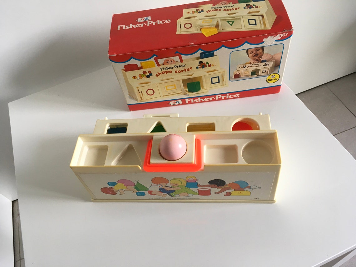 Vintage Fisher Price Shape Sorter 1974 With Box Etsy