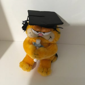 Vintage Garfield Plush Diploma Graduation 1978 Dakin Very Good