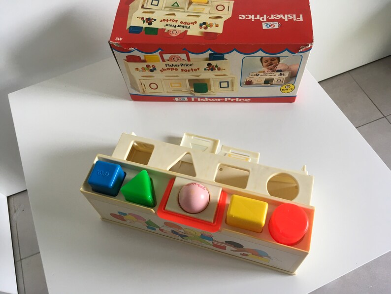 Vintage Fisher Price Shape Sorter 1974 With Box Etsy
