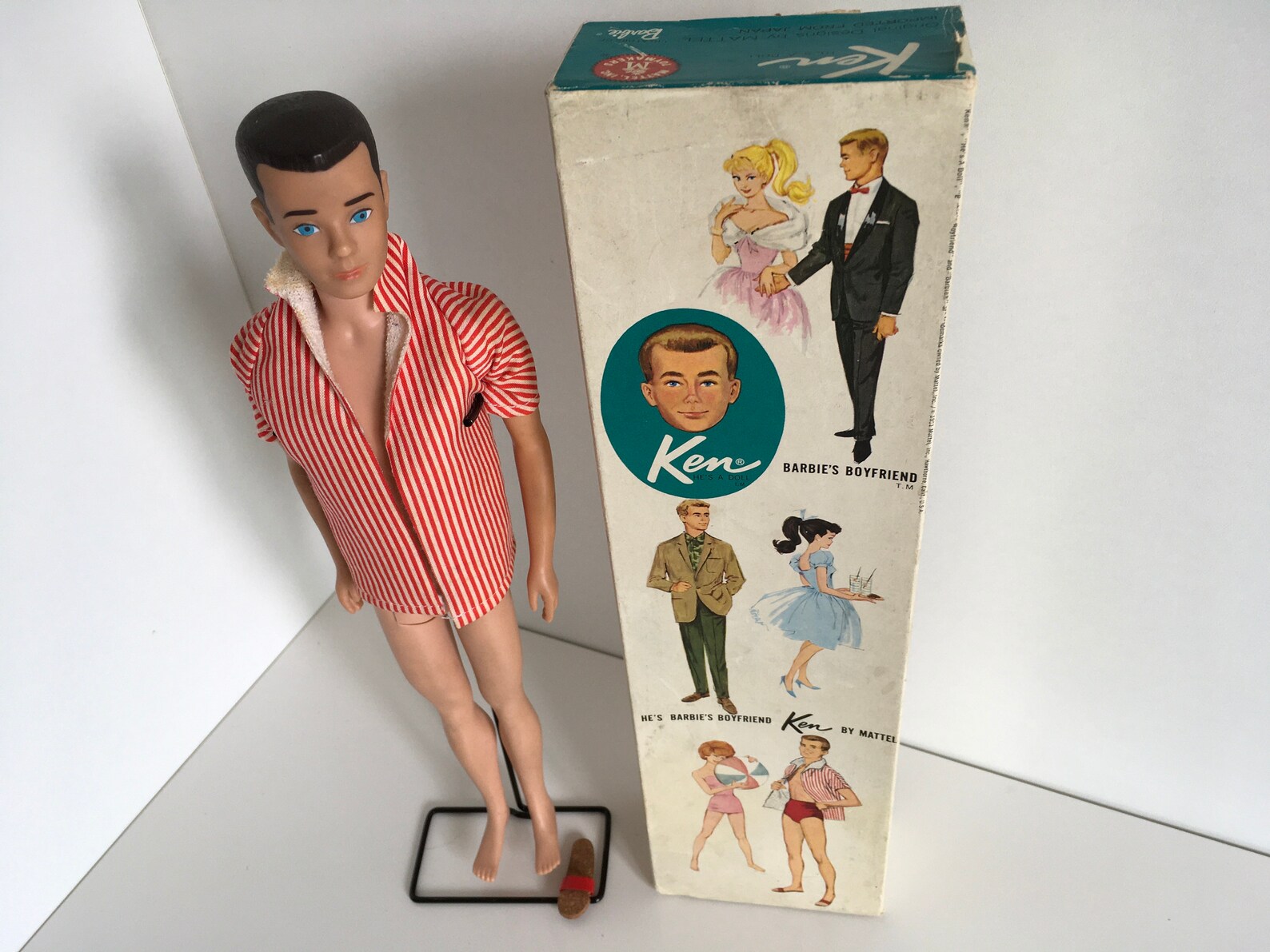 Muñeca Barbie vintage de 1960 Ken flocked hair caja Etsy México