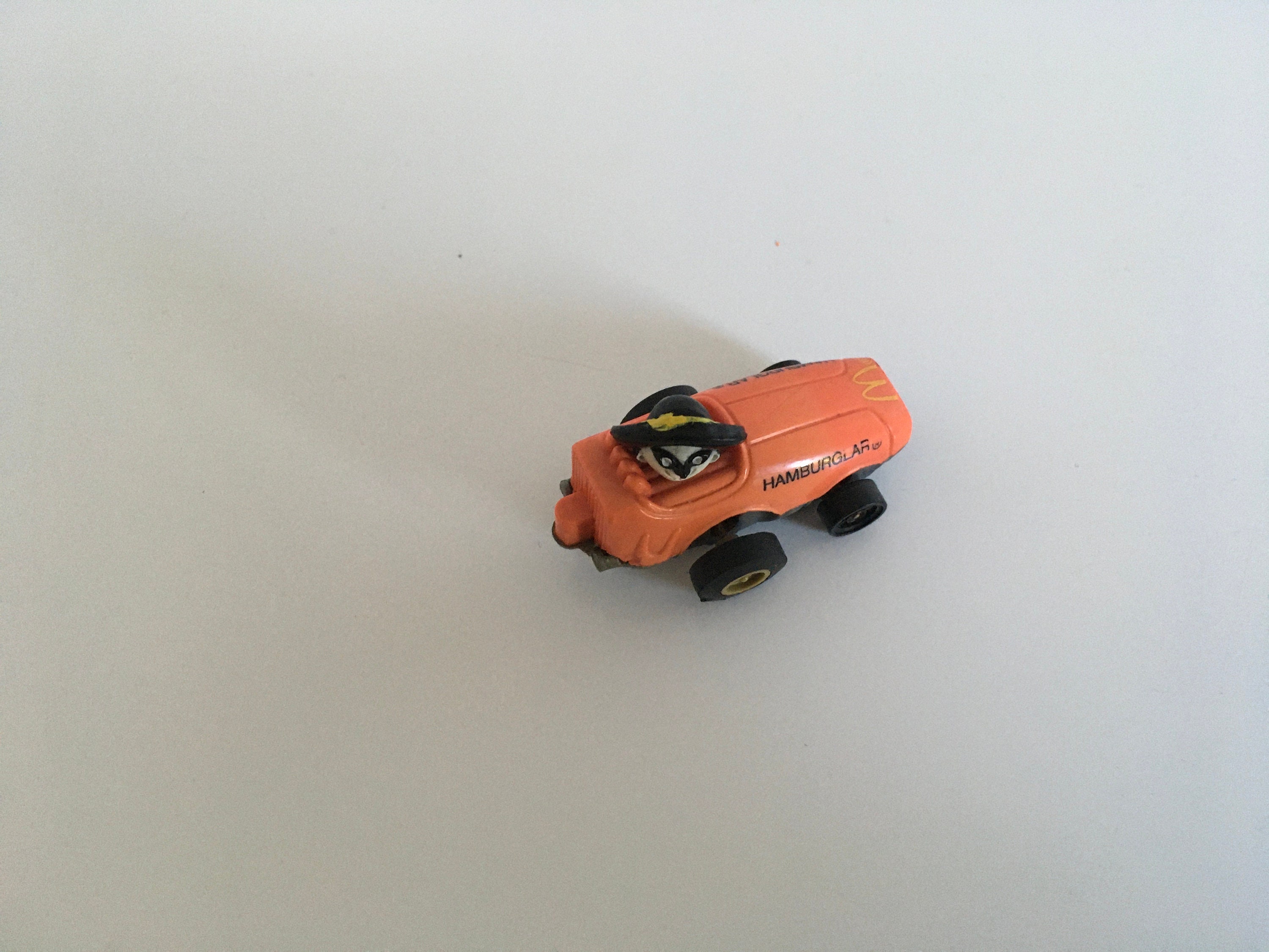Vintage 1984 MacDonald’s Hamburgler mini pull back racing red car happy meal toys good condition