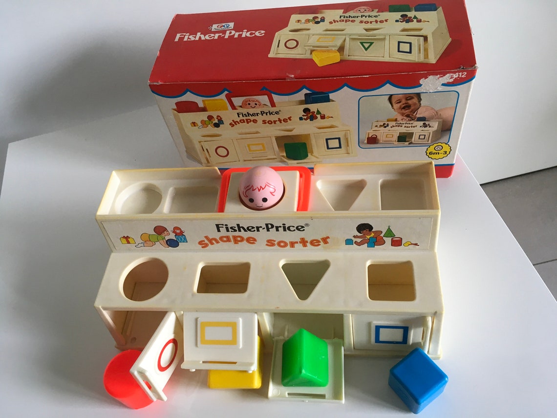 Vintage Fisher Price Shape Sorter 1974 With Box Etsy