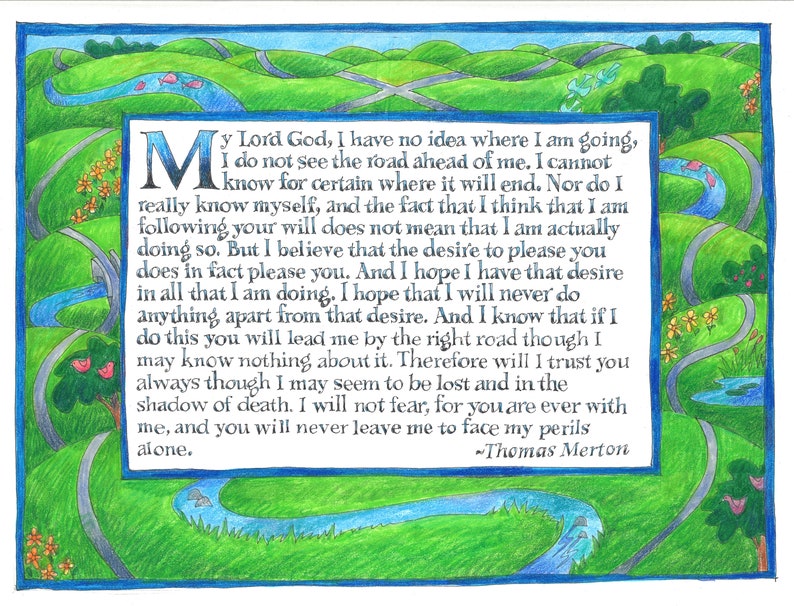 5x PACK Greeting Cards With Spirit: Thomas Merton Prayer - Etsy