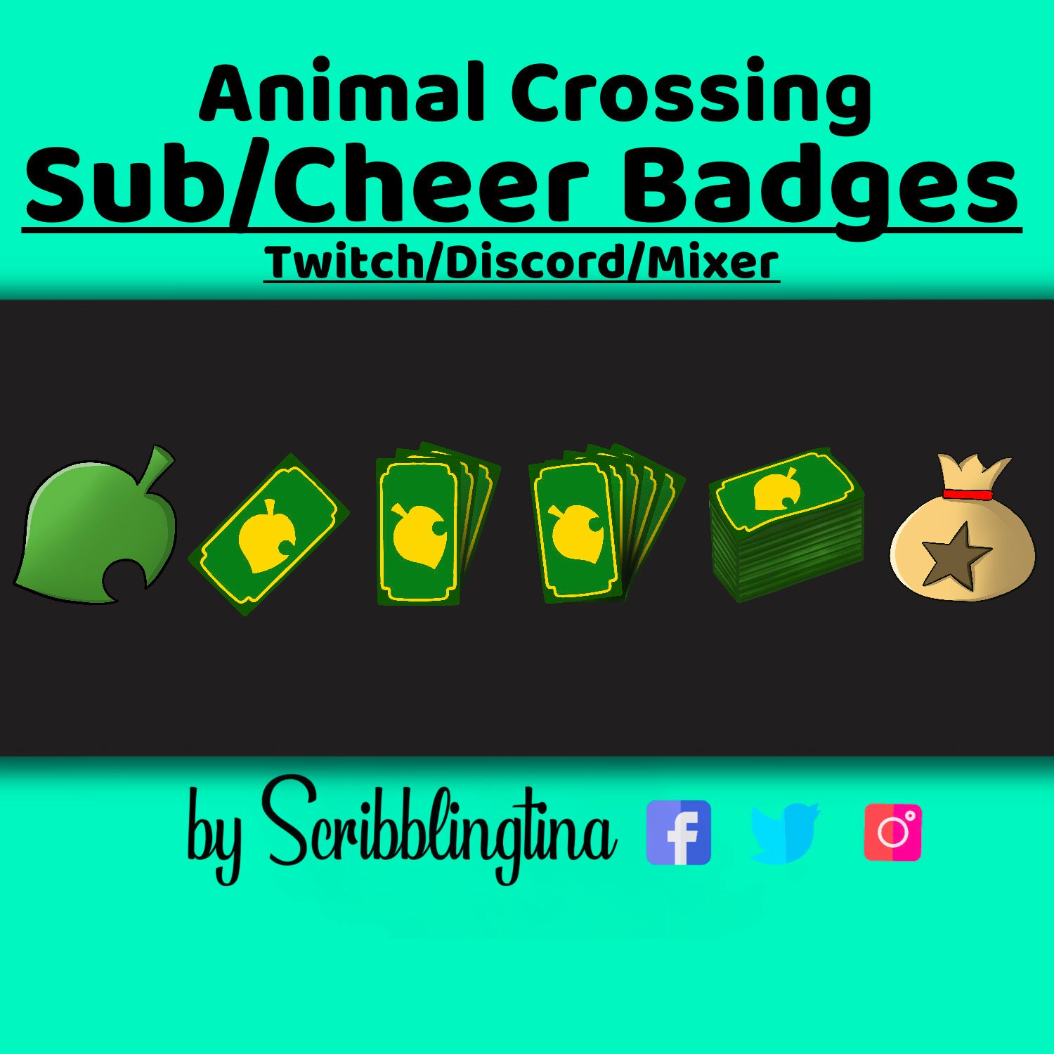 Animal Crossing Sub Badges Twitch Sub Badges Bit Badges Etsy Denmark