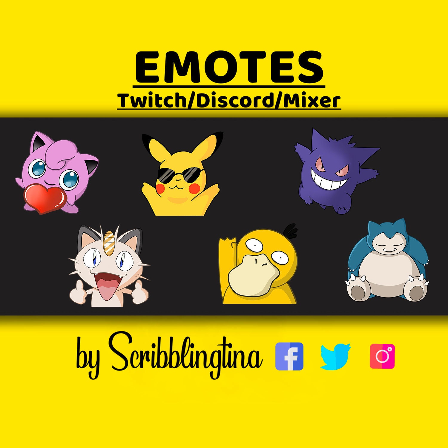 Pokemon Emotes Twitch Emotes Twitch Affiliate Streaming Etsy