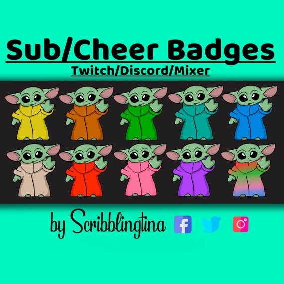 Baby Yoda Sub Badges Twitch Badges Sub Badges Bundle Bit Etsy Baby Yoda Sub Badges Twitch Badges Sub Badges Bundle Bit Etsy