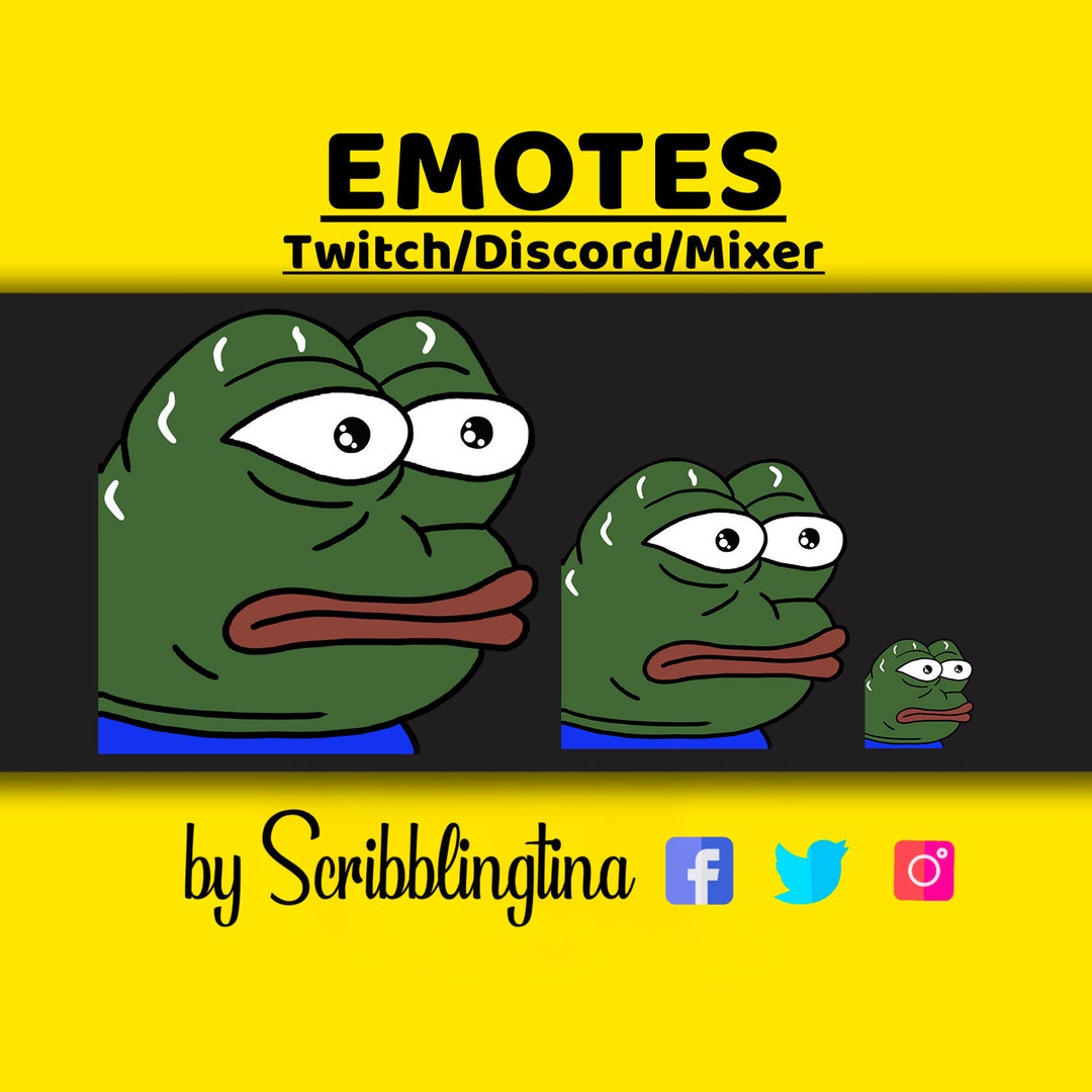 Monkas Emote Twitch Pepe Emote Pepe Emote Pepega Twitch Etsy Finland
