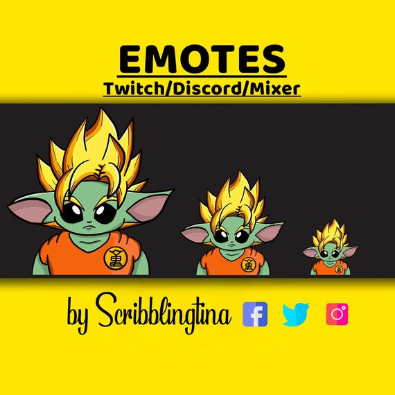 Emote Twitch Emote Baby Yoda Emote Goku Emote Dragon Ball Etsy