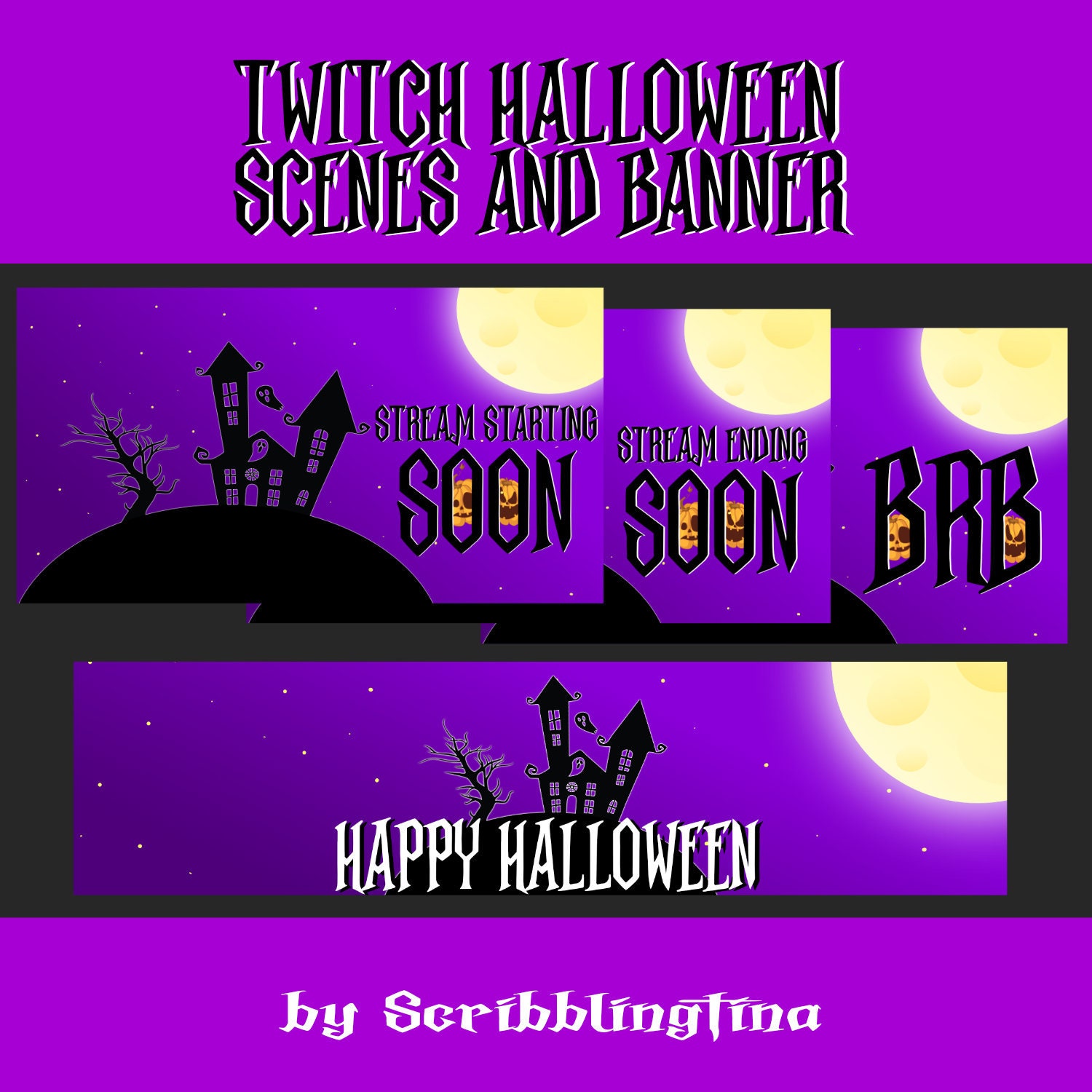 Twitch Halloween Banner Twitch Halloween Scenes Halloween Etsy